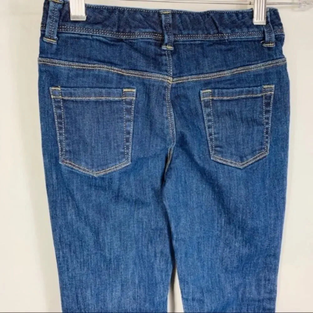 Gymboree 10 Slim Bootcut Jeans Adj Waist Dark Wash
